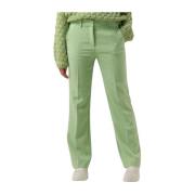 Groene Pantalon voor Trendy Vrouwen Y.a.s , Green , Dames