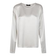 Elegante Blouse met Lange Mouwen Fabiana Filippi , Gray , Dames