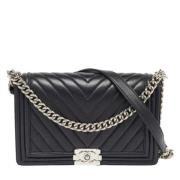 Pre-owned Leather chanel-bags Chanel Vintage , Black , Dames