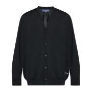 Cardigan met logo Comme des Garçons , Black , Heren