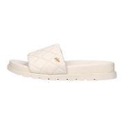 Off White Leren Look Slipper Jael Mexx , White , Dames