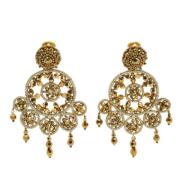 Pre-owned Metal earrings Oscar De La Renta Pre-owned , Yellow , Dames