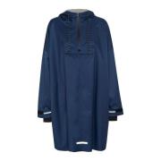 Oversized Anorak Dress Blues Cream , Blue , Dames