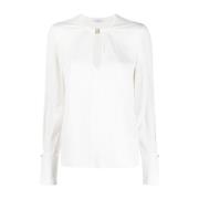 Elegante Witte Blouse Patrizia Pepe , White , Dames