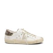 Witte Leren Sneakers met Python Details Philippe Model , White , Dames