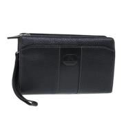 Pre-owned Leather clutches Burberry Vintage , Black , Unisex