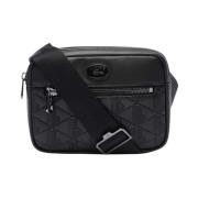 Stedelijke Leren Schoudertas Lacoste , Black , Heren