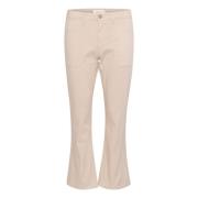 Bootcut Twill Oatmeal Jeans Cream , Beige , Dames