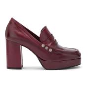 Loafer met vierkante hak en studs Carmens , Red , Dames