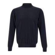 Merino Wol Coltrui Trui Navy Blauw Filippo De Laurentiis , Blue , Here...