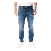 Donkerblauwe Tapered Fit Jeans Edwin , Blue , Heren