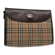 Pre-owned Canvas clutches Burberry Vintage , Beige , Dames