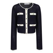 Blauwe Sweater Aw24 Damesmode Self Portrait , Blue , Dames