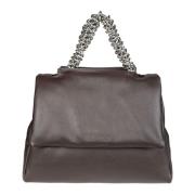 Stoere Nappa Leren Tas Orciani , Brown , Dames