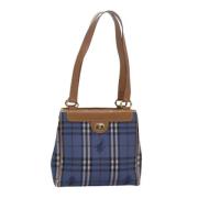 Pre-owned Leather totes Burberry Vintage , Blue , Dames