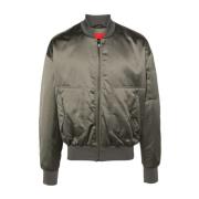 Grijze Baseballjas met Tape Detailing Ferrari , Gray , Heren