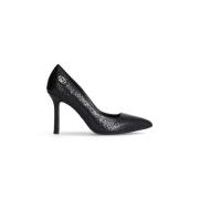 Gedrukt Patent Zwart Stiletto Hakken Liu Jo , Black , Dames