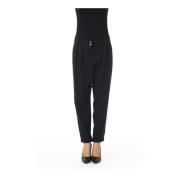 Oversized Broek met Amerikaanse Zakken Byblos , Black , Dames