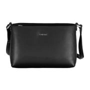 Zwarte Schoudertas met Ritssluiting Calvin Klein , Black , Dames