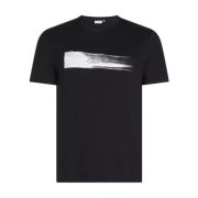 Borstel Logo Heren T-shirt Calvin Klein , Black , Heren