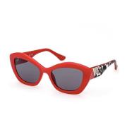 Rode Dames Zonnebril Kunststof Frame Guess , Red , Dames