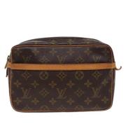 Pre-owned Canvas clutches Louis Vuitton Vintage , Brown , Dames