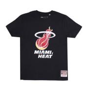 Miami Heat Team Logo Tee Hardwood Classics Mitchell & Ness , Black , H...