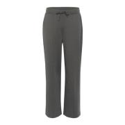 Straight Pants Zwart Oester Kaffe , Gray , Dames