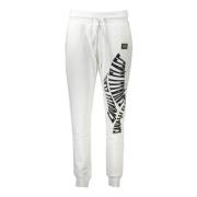 Sportieve Geborstelde Broek met Elastische Taille Cavalli Class , Whit...