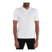 Glad Katoen Logo Polo Shirt Calvin Klein , White , Heren