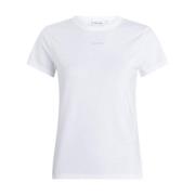 Nano Logo Slim Tee voor Vrouwen Calvin Klein , White , Dames