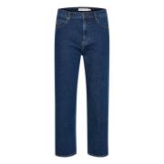 Blauwe Denim Straight Leg Hoge Taille Jeans InWear , Blue , Dames