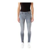 High Waist Skinny Fit Jeans Pepe Jeans , Gray , Dames