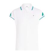 Gestreept Polo Shirt met Kapmouwen Tommy Hilfiger , White , Dames