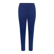 Blauwe Slim Fit Elastische Taille Broek Kaffe , Blue , Dames