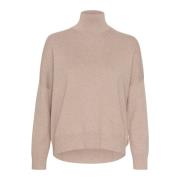 Gestreepte Turtleneck Pullover Trui InWear , Beige , Dames