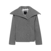 Korte Wollen Jas Perryiw InWear , Gray , Dames