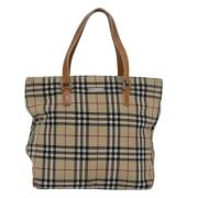 Pre-owned Canvas handbags Burberry Vintage , Beige , Dames