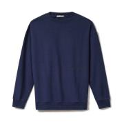 Blauwe Katoenen Sweatshirt met Logoprint Hinnominate , Blue , Heren