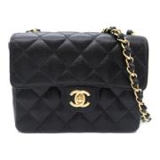 Pre-owned Leather chanel-bags Chanel Vintage , Black , Dames