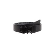 Dames Metalen Gesp Riem Calvin Klein , Black , Dames