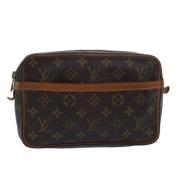 Pre-owned Canvas clutches Louis Vuitton Vintage , Brown , Dames