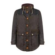 Game Parka Wax Jas Olijf Barbour , Brown , Heren