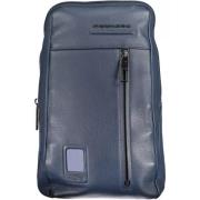 Blauwe Leren Schoudertas Piquadro , Blue , Unisex