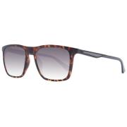 Bruine Heren Zonnebril Vierkante Verlooplens Police , Brown , Unisex