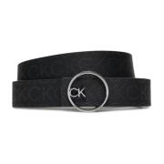 Omkeerbare gesp riem voor vrouwen Calvin Klein , Black , Dames