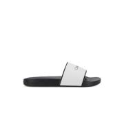 Rubber Pool Slide Sandalen Vrouwen Calvin Klein , Black , Dames