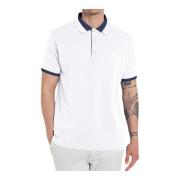 Heren Polo Shirt Replay , White , Heren