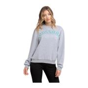 Casual Ronde Hals Oversized Sweatshirt Trussardi , Gray , Dames