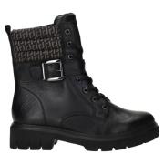 Stijlvolle Leren Enkellaarzen Remonte , Black , Dames